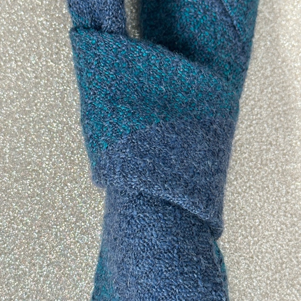 Highland Mist Tie, Scottish, 100% Wool, Subtle Teal & purple, 3”